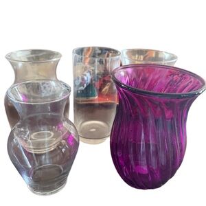 5 vases of different shapes different shapes and sizes